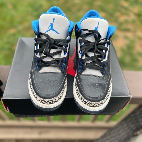 JORDAN SPORT BLUE 3’s SIZE 11 - Picture 1 of 5